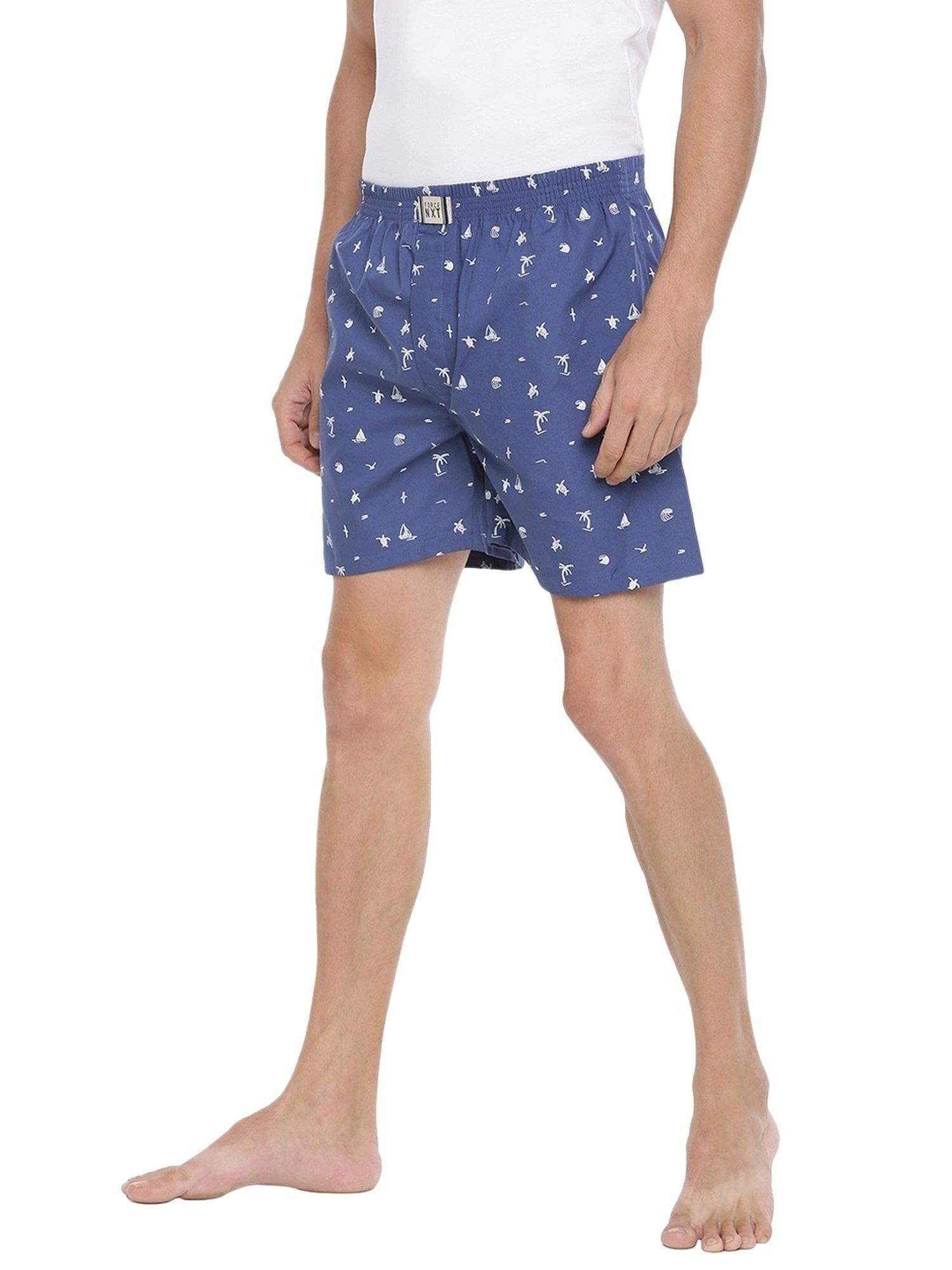 Force NXT Multicolored Cotton Regular Fit Printed Boxers - Pack Of 3