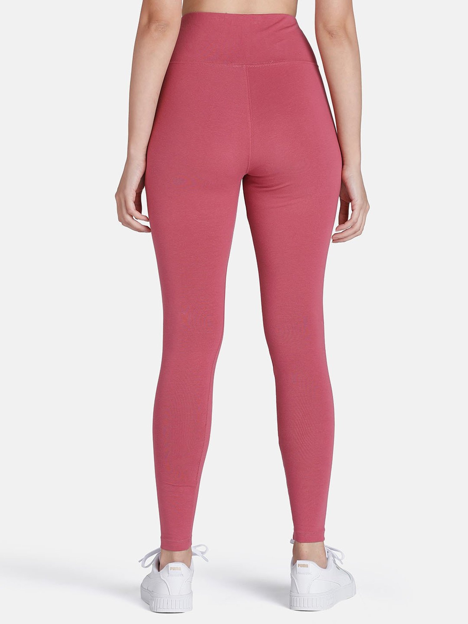 Puma Purple Cotton Logo Print HER Tights