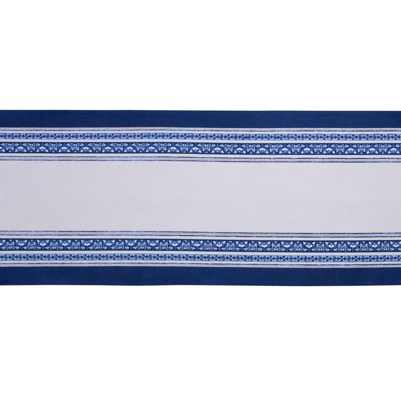 72" x 14" Cotton Porto Stripe  Kitchen Table Runner - Design Imports