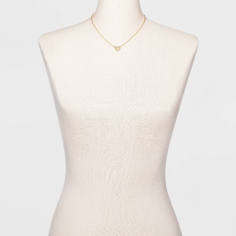 SUGARFIX by BaubleBar 14K Gold Plated Delicate Heart Pendant Necklace - Gold