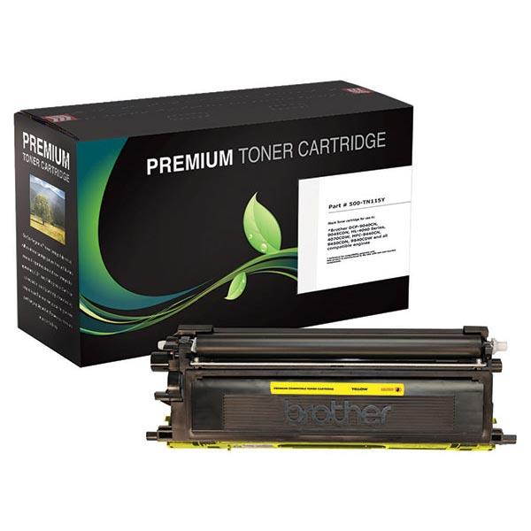 compatibles-500 Series 500-TN115Y Yellow Toner Cartridge (OEM # Brother TN115Y) 4,000 Page Yield