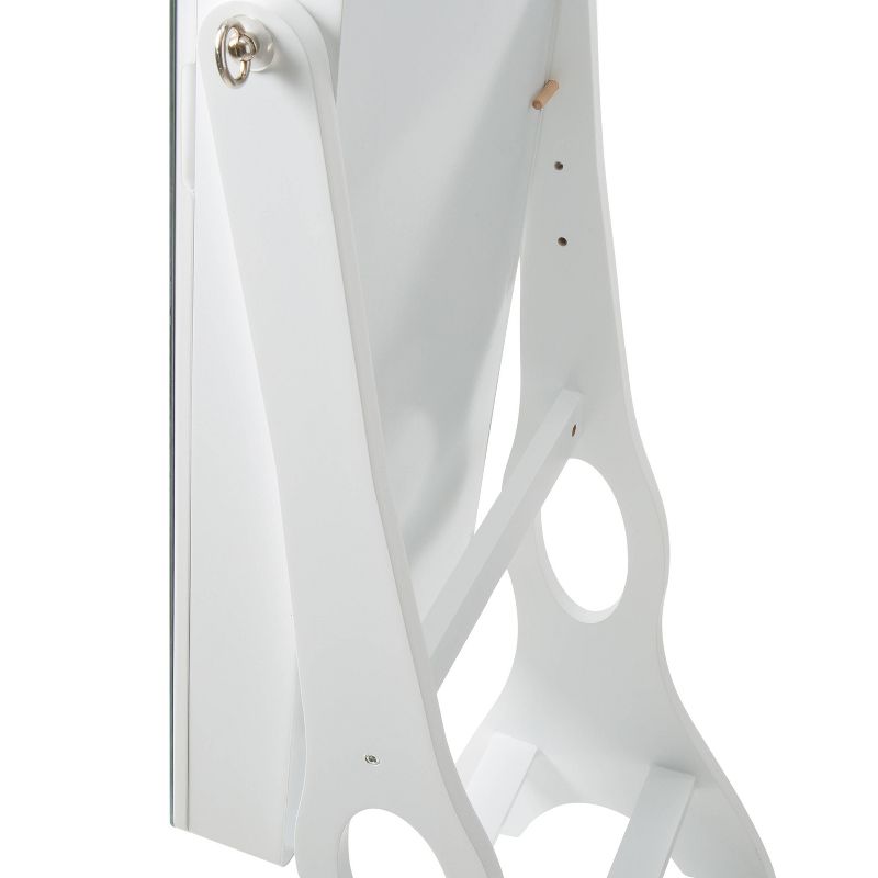 Ruby+Cash Mirrored Jewelry Armoire White
