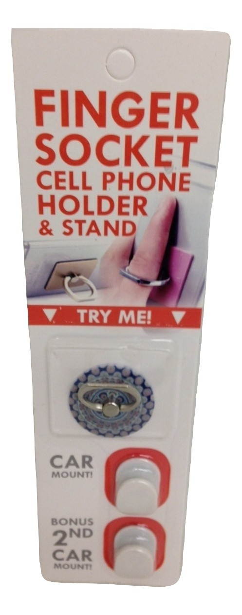 Decorative Petals Pattern Cell Phone Ring Holder & Stand with Car Mounts Compatible with All Mobile Devices