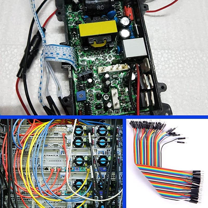 360 Pcs Multicolored Dupont Wire 40 Pin Male to Female x 3 40 Pin Male to Male x 3 40 Pin Female to Female x 3 Breadboard Jumper Wires Ribbon Cables Kit for Arduino 360 Wires