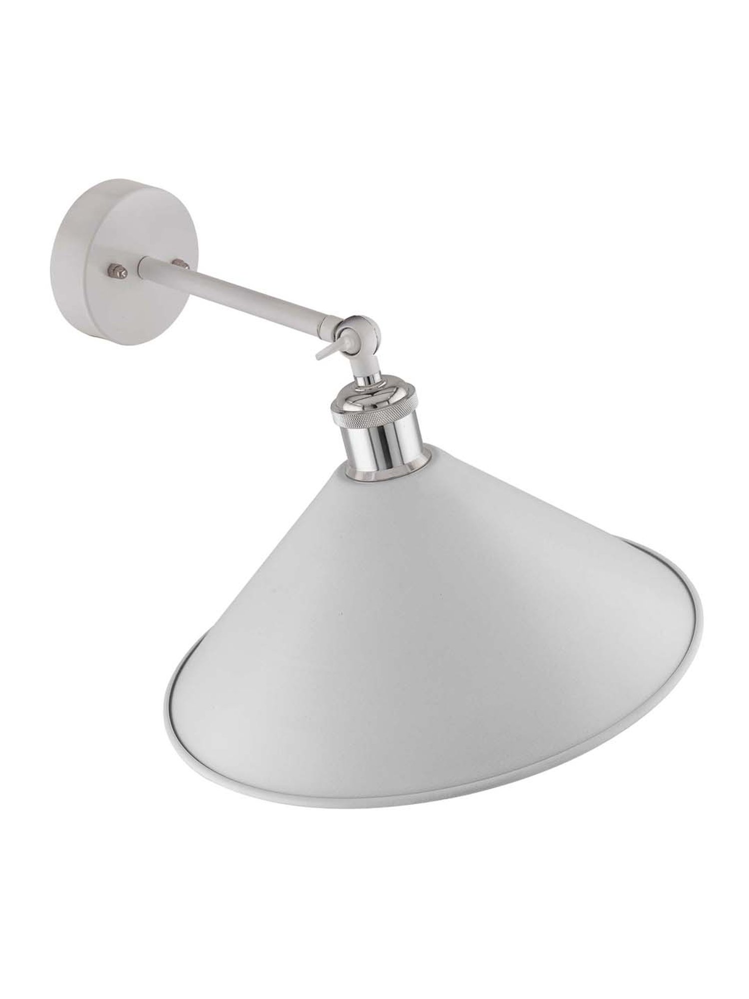 Homesake White Edison Barn Cone Shade Wall Lamp - Set of 1