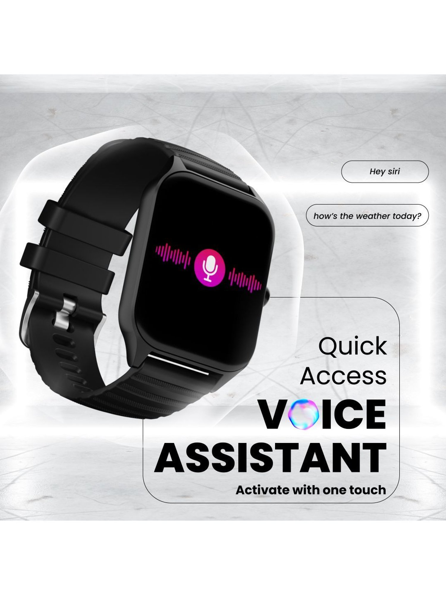 Hammer Stroke 1.96 inch TFT Display Calling Smartwatch with Strong Metallic Body (Black)