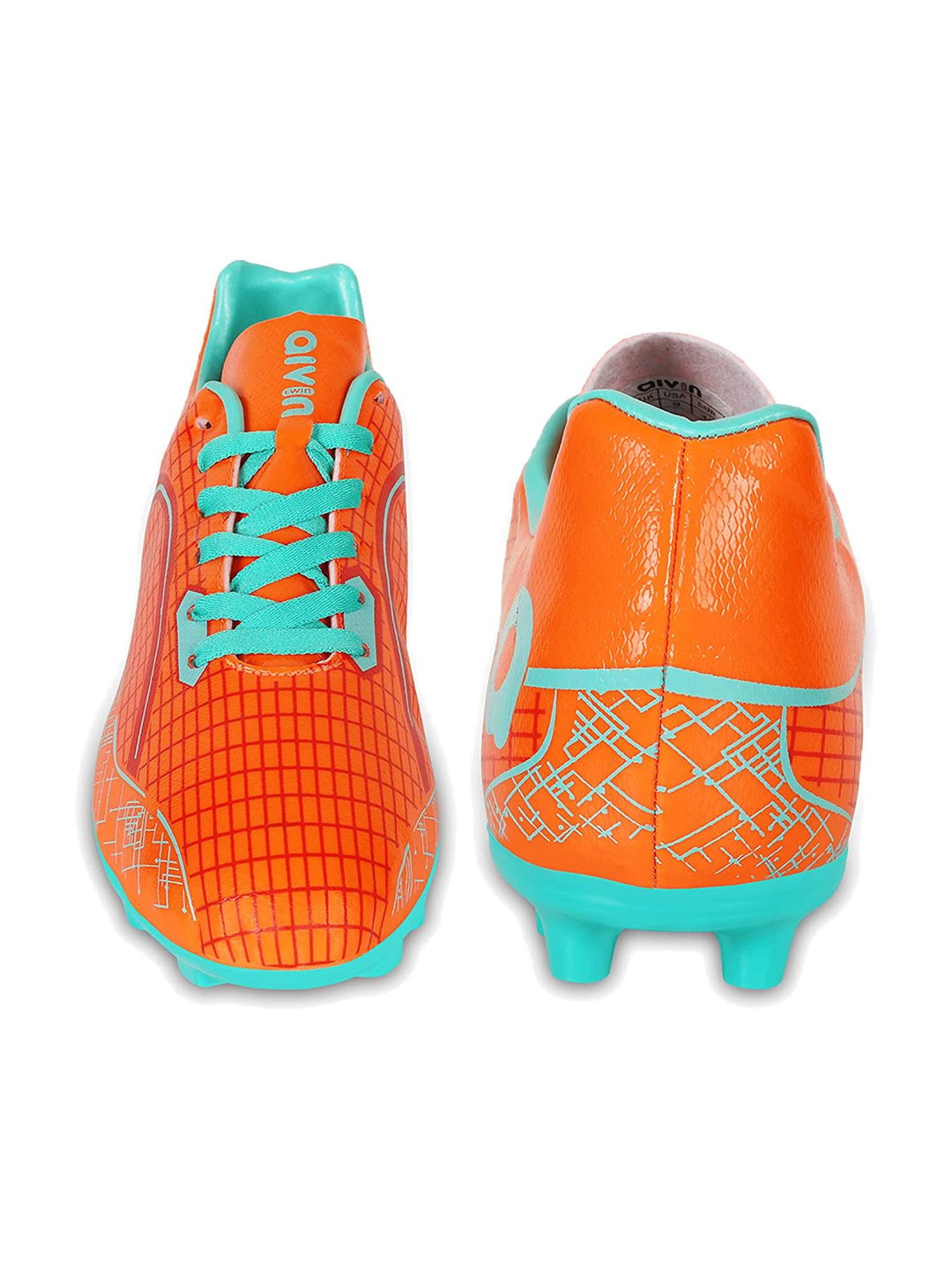 AIVIN Men's Champion Orange Football Shoes