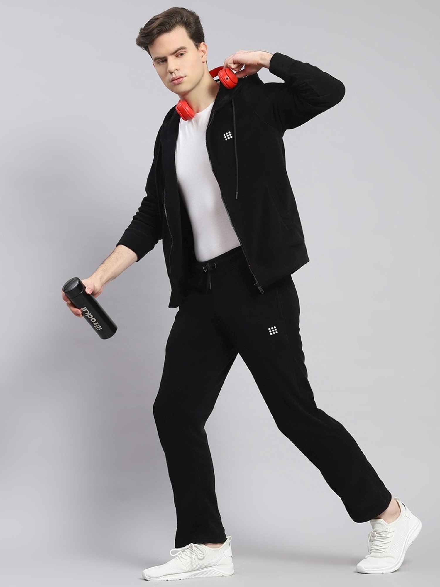 Rock.It Blue Regular Fit Printed TrackSuit