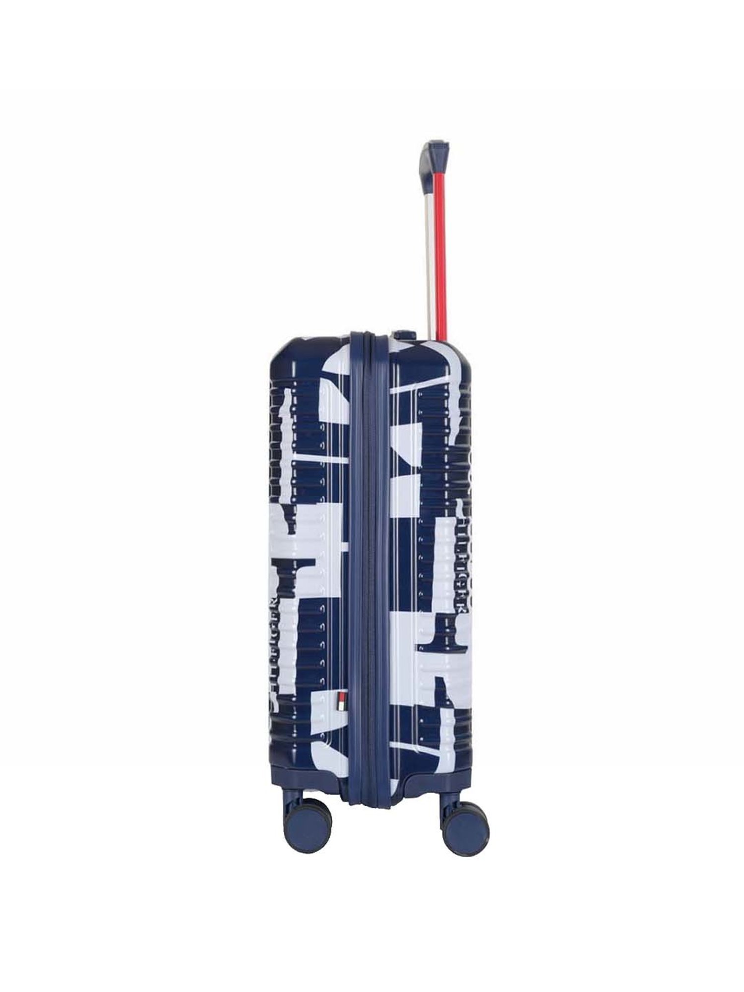 Tommy Hilfiger Navy & White Colorado Spring Hard Case Printed Large Checked Luggage