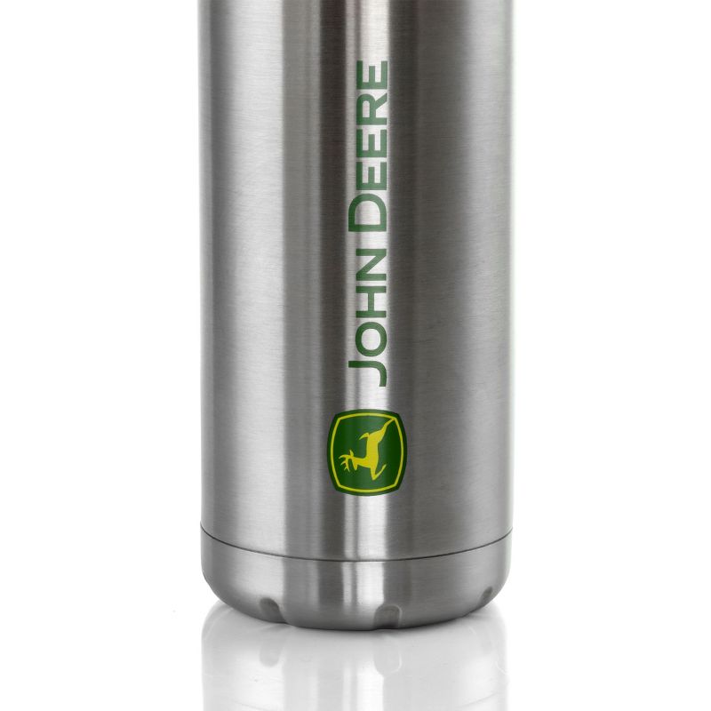 John Deere 25.5 Ounce Stainless Steel Thermal Bottle with Cap and Carry Loop
