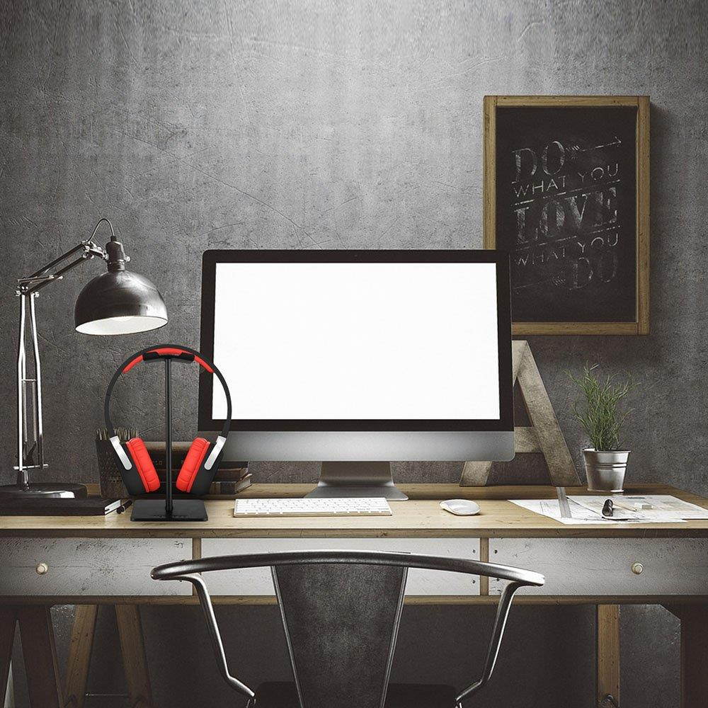 Docooler&reg; Universal Headphone Stand Holder TPU Material Gaming Earphone Display Rack -Black