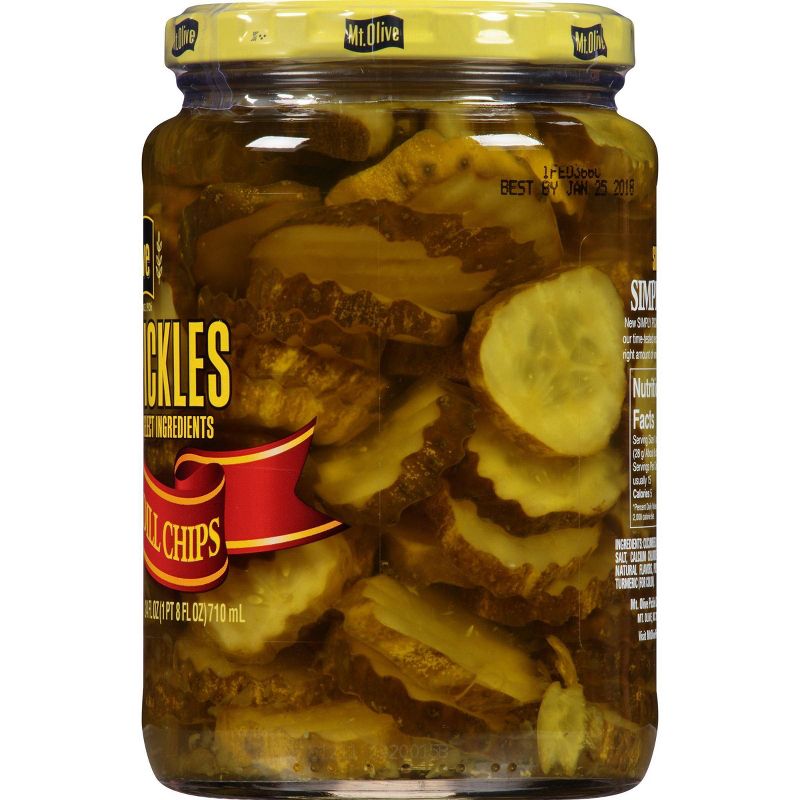 Mt. Olive Simply Pickles Hamburger Dill Chips - 24 fl oz