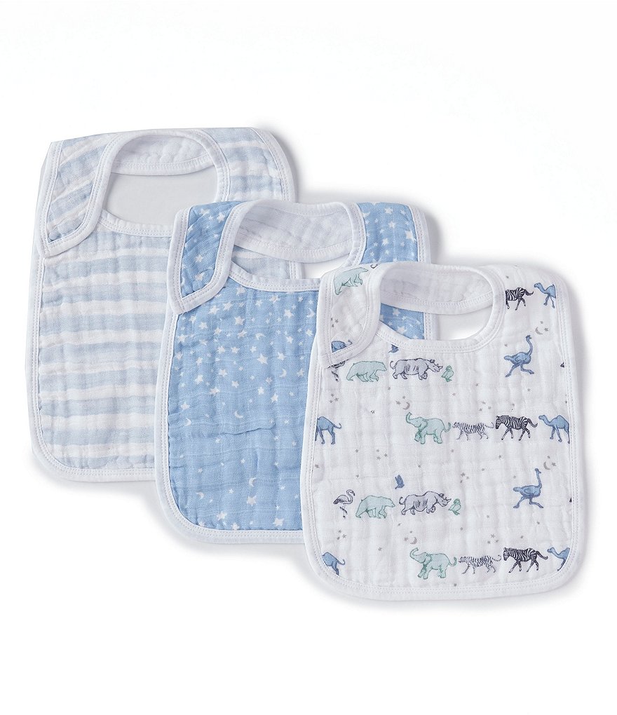 Aden + Anais 3-Pack Muslin Rising Star Snap Bibs