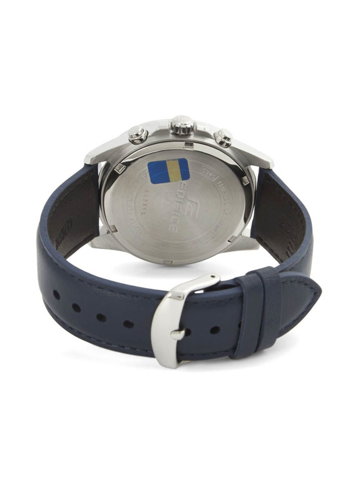 Casio EDifice EFR-526L-2AVUDF Blue Analog Dial Blue Leather Band Men's Watch EX302