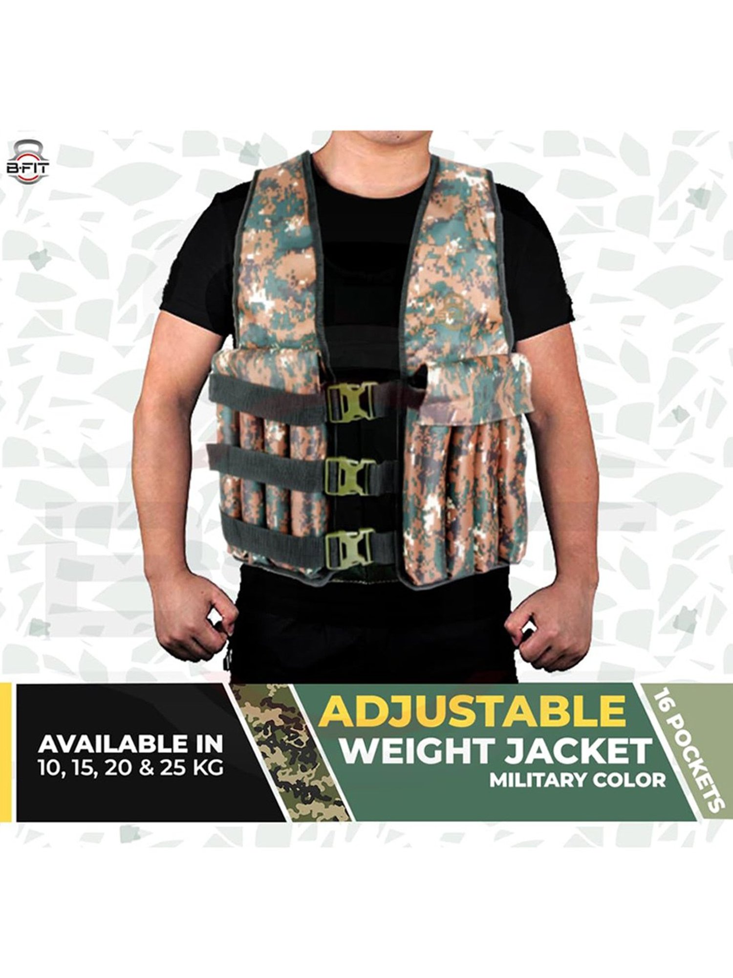 B Fit 15 Kg Weighted Vest Jacket (Multicolor)