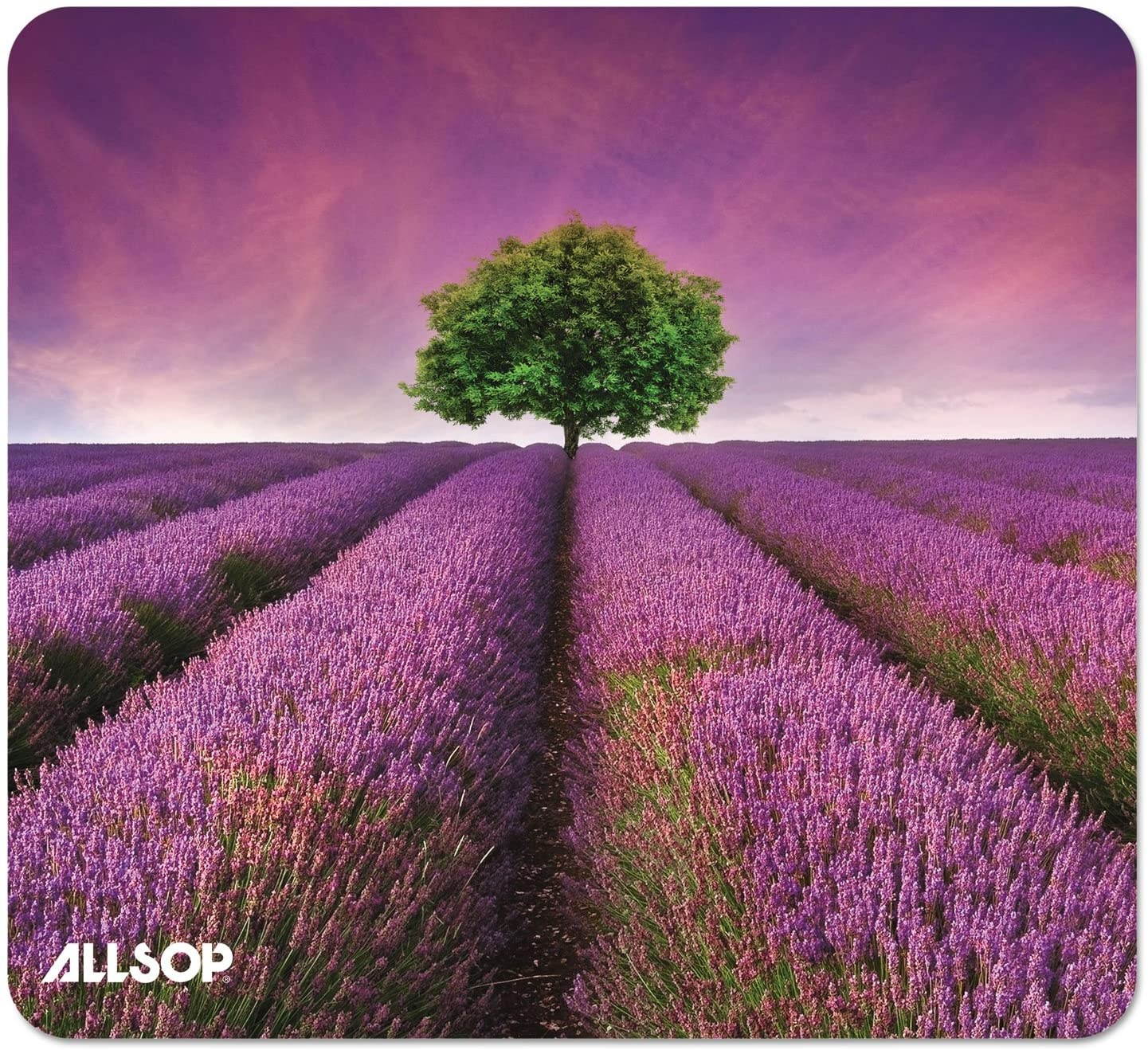Allsop Nature's Smart Mouse Pad 60% Recycled Content, Lavender Field (31422)