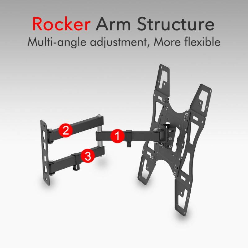 Universal TV Mounts TV Bracket TV Wall Mount Bracket with Spirit Level VESA 400x400mm 60lbs Loading for 26-55 Inches TVs