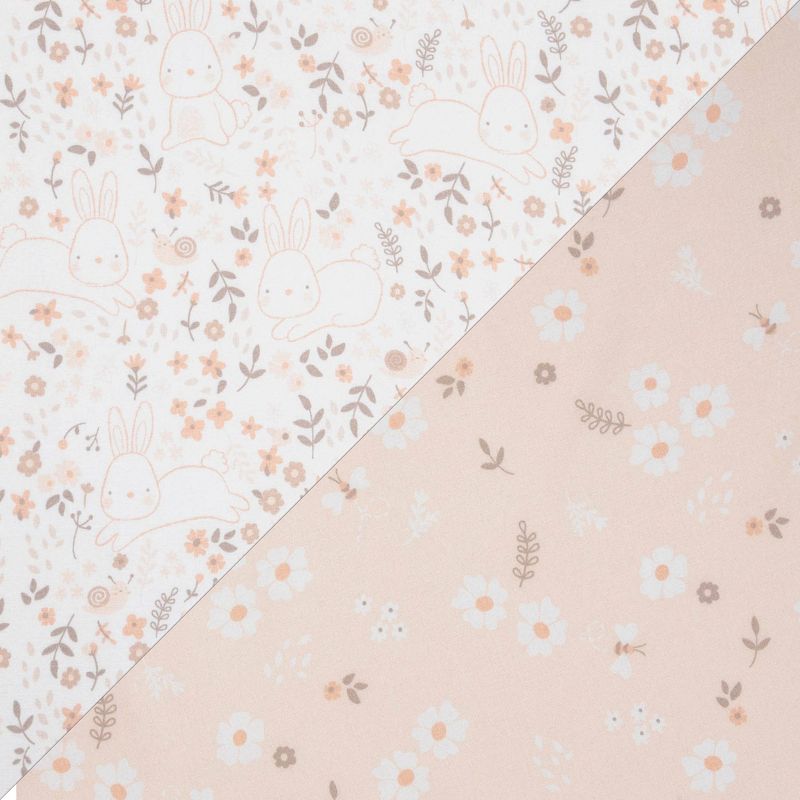 Sammy & Lou Cottontail Floral Microfiber Crib Sheet - 2pk