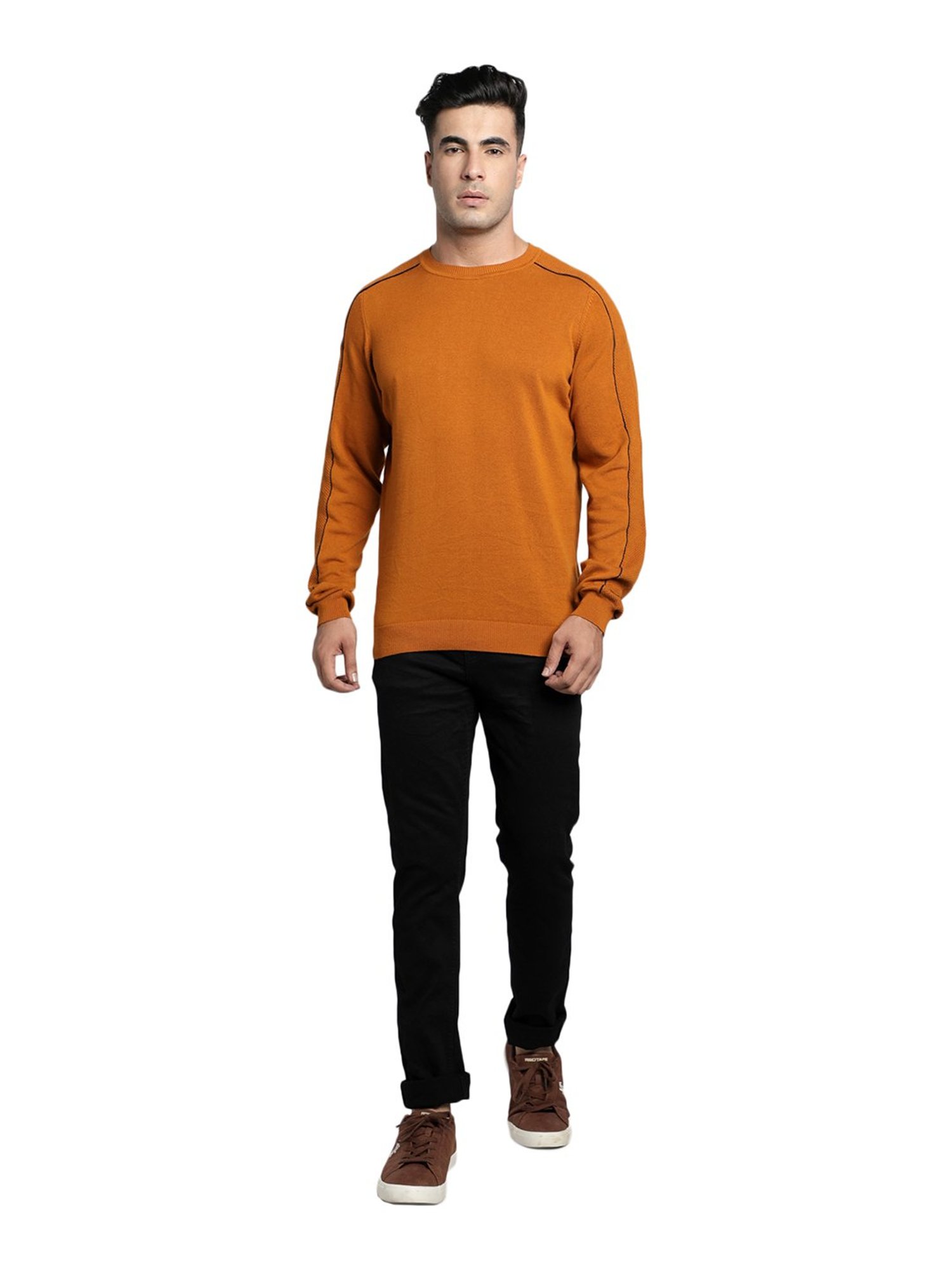 Red Tape Tan Round Neck Sweater