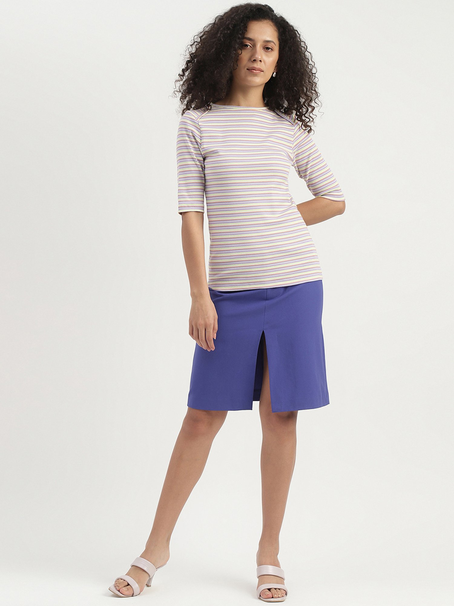 United Colors of Benetton Multicolored Cotton Striped Top