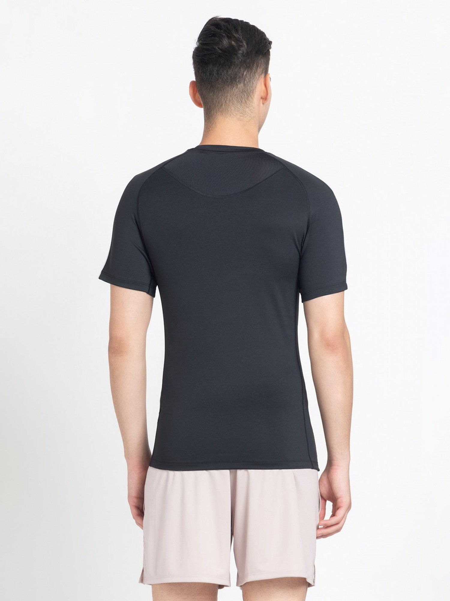 adidas Black Super Slim Fit Striped Training T-Shirt