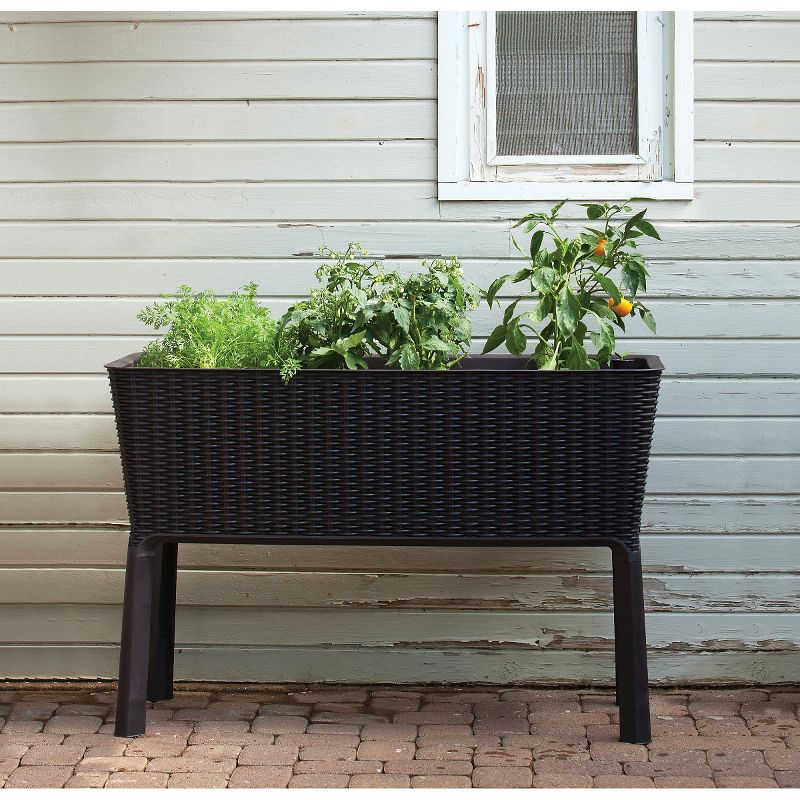 Easy Grow Elevated Rectangular Planter - Brown - Keter