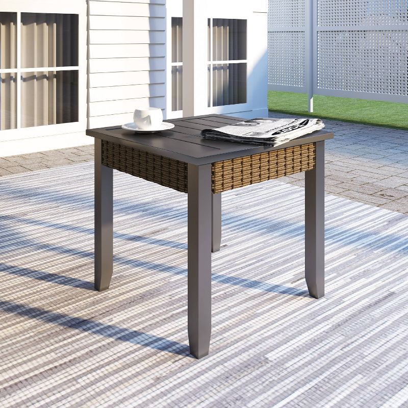 Wood Fiber Clay Patio Accent Table - Olivia & May