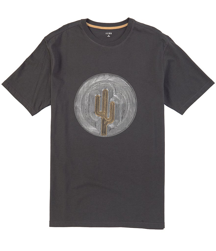 Rowm Big & Tall Short-Sleeve Cactus Screen Printed Crew Tee