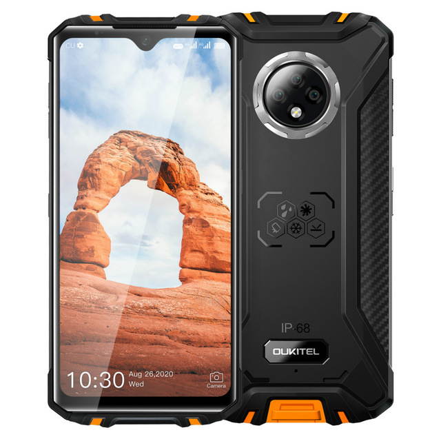 OUKITEL WP8 Pro (2020) Rugged Smartphone Unlocked,6.49 inches Display,4GB 64GB Dual SIM IP68 Waterproof Mobile Phone, 16MP Triple Camera,5000mAh Battery Android 10,Face/Fingerprint ID,NFC OTG
