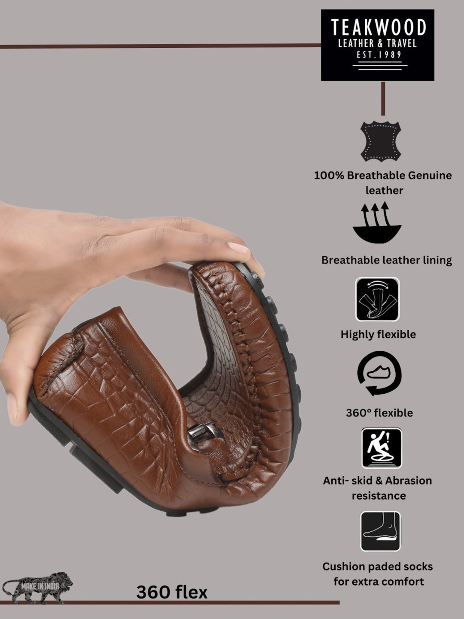 Teakwood Leathers Men's Brown Casual Loafers