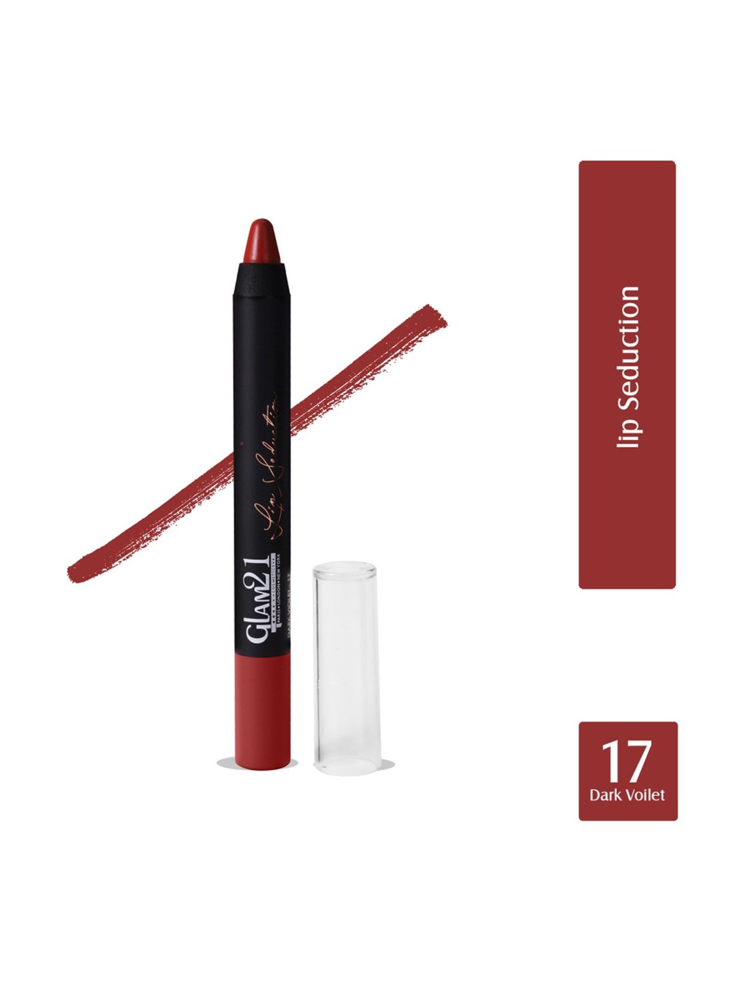 Glam21 Lip Seduction Crayon Lipstick 17 Dark Violet - 2.8 gm