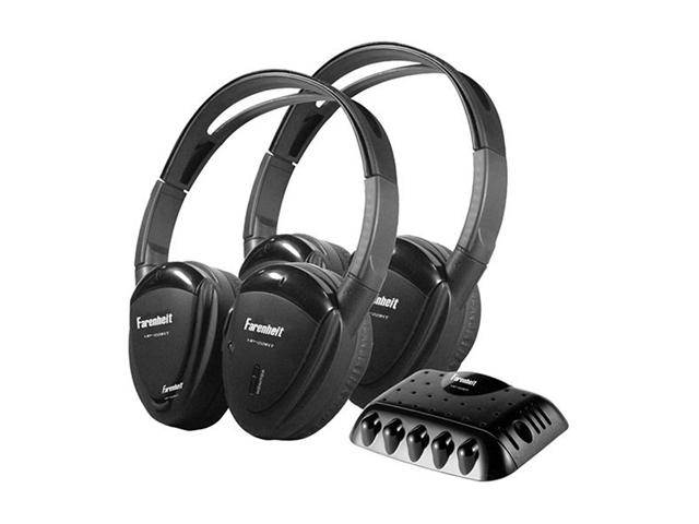 POWER ACOUSTIK HP-22IRT Circumaural 2 Swivel Ear Pad Single Channel IR Wireless Headphones with Transmitter