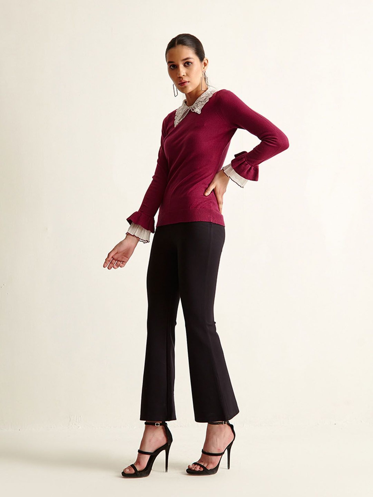 Cover Story Wine Regular Fit Pullover