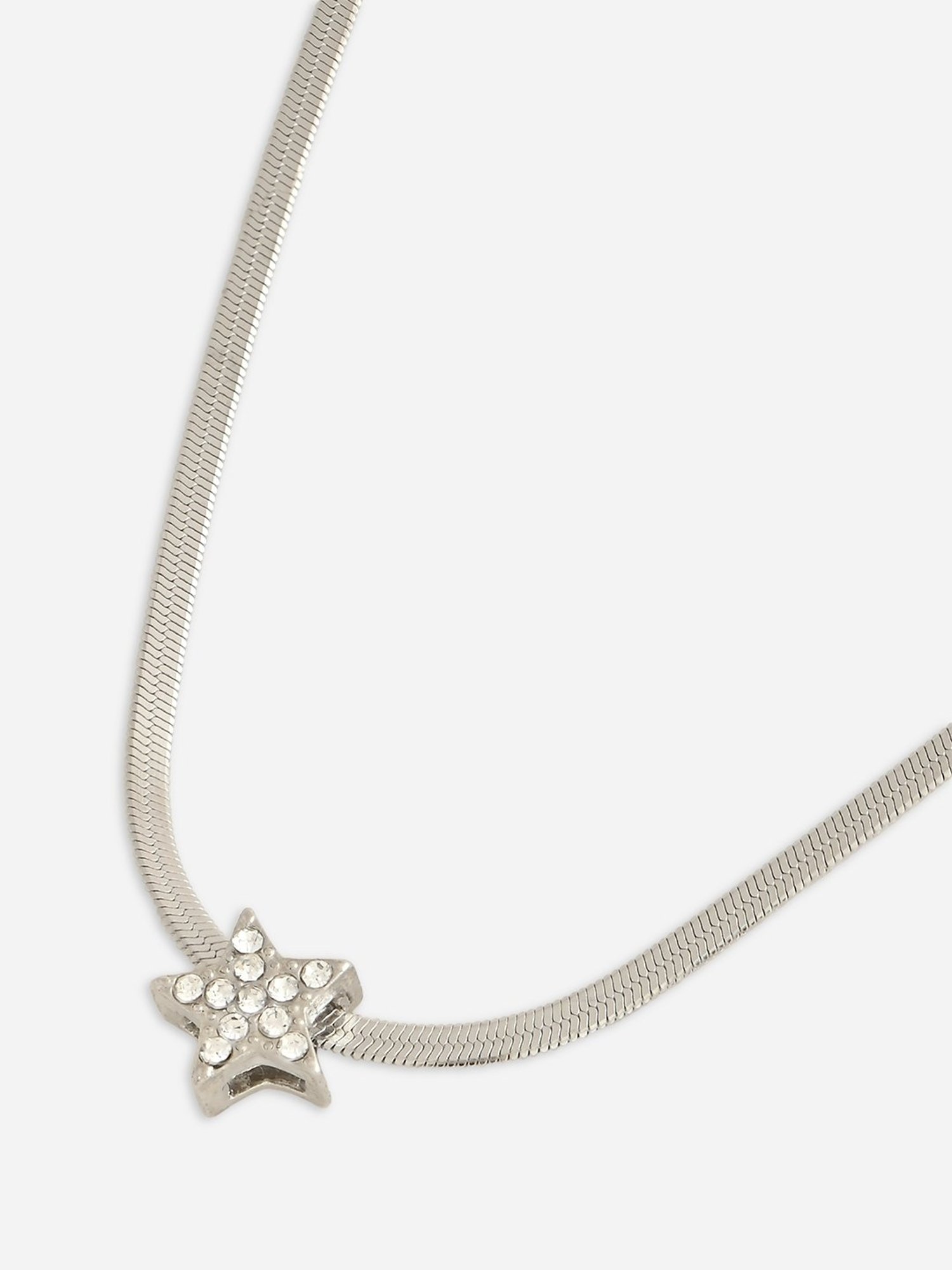 ToniQ Rhodium Plated Star Women's Necklace