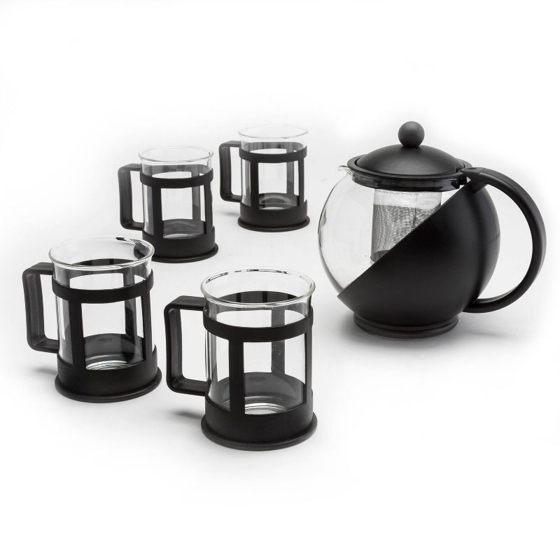 Primula Halfmoon 10-Piece Teapot Gift Set - Black