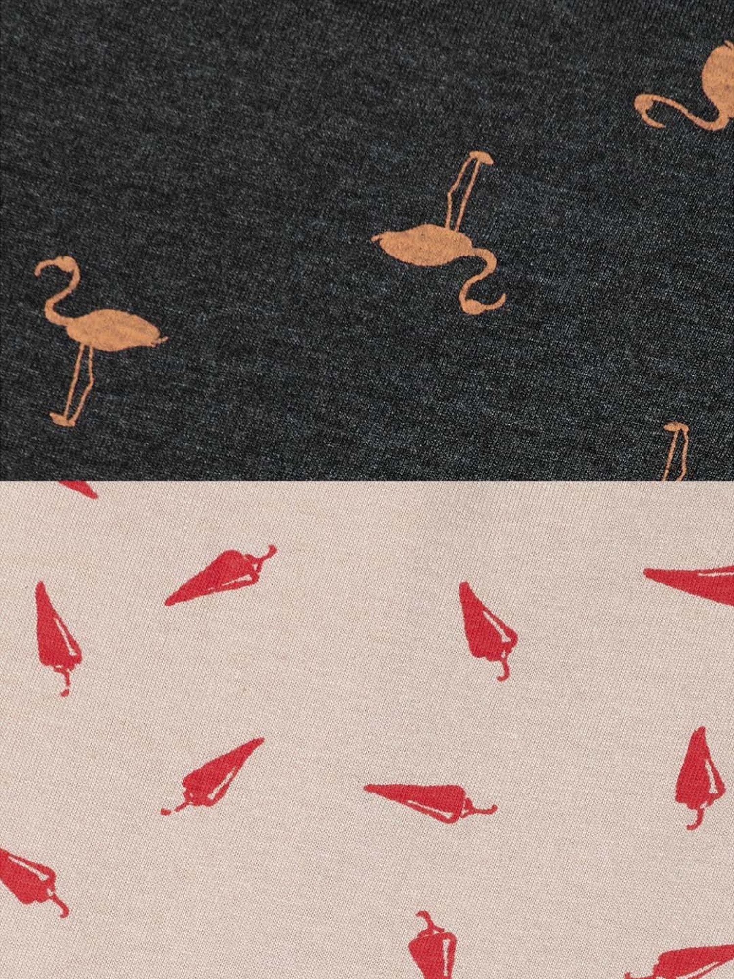 Dreamz by Pantaloons Peach Black Cotton Printed Pyjamas