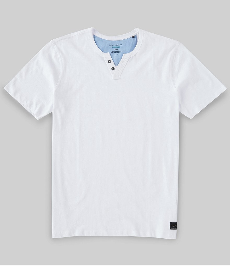 Silver Jeans Co. Short-Sleeve Organic Henley Shirt