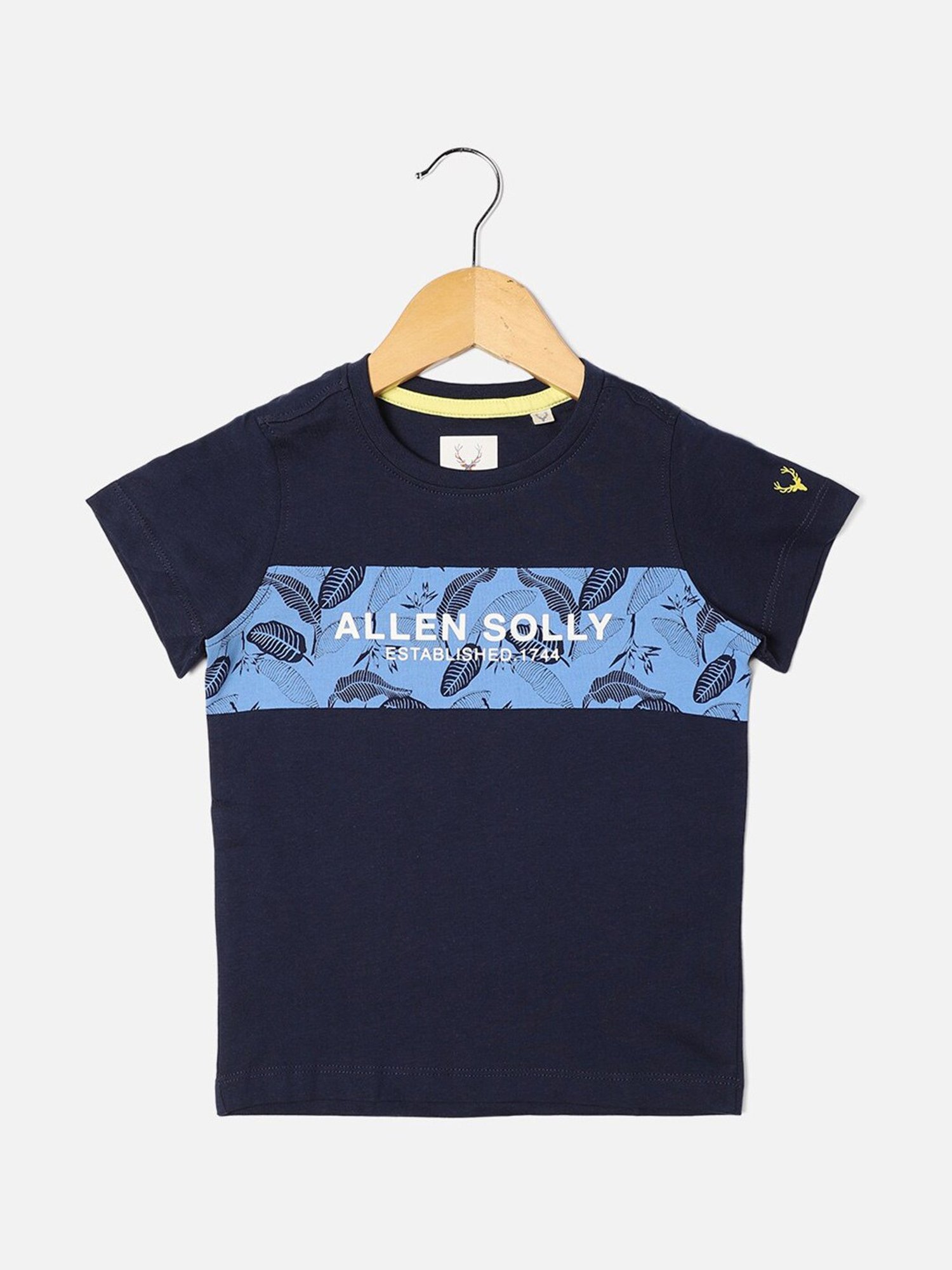 MINIKLUB Boys Blue Printed Full Sleeves T-Shirt