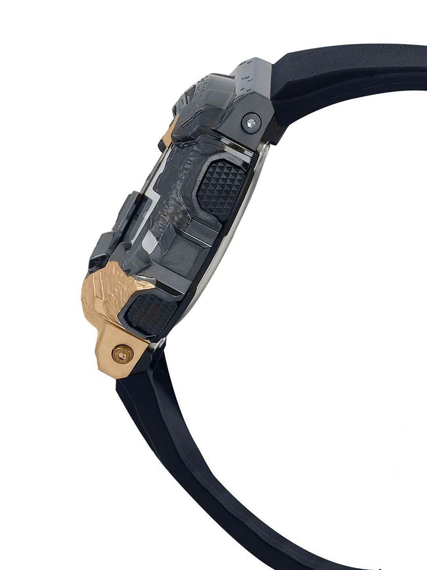 Casio G-Shock G-Steel GM-114GEM-1A9DR Black-Gold Ip Analog-Digital Dial Resin Band Men's Watch G1346