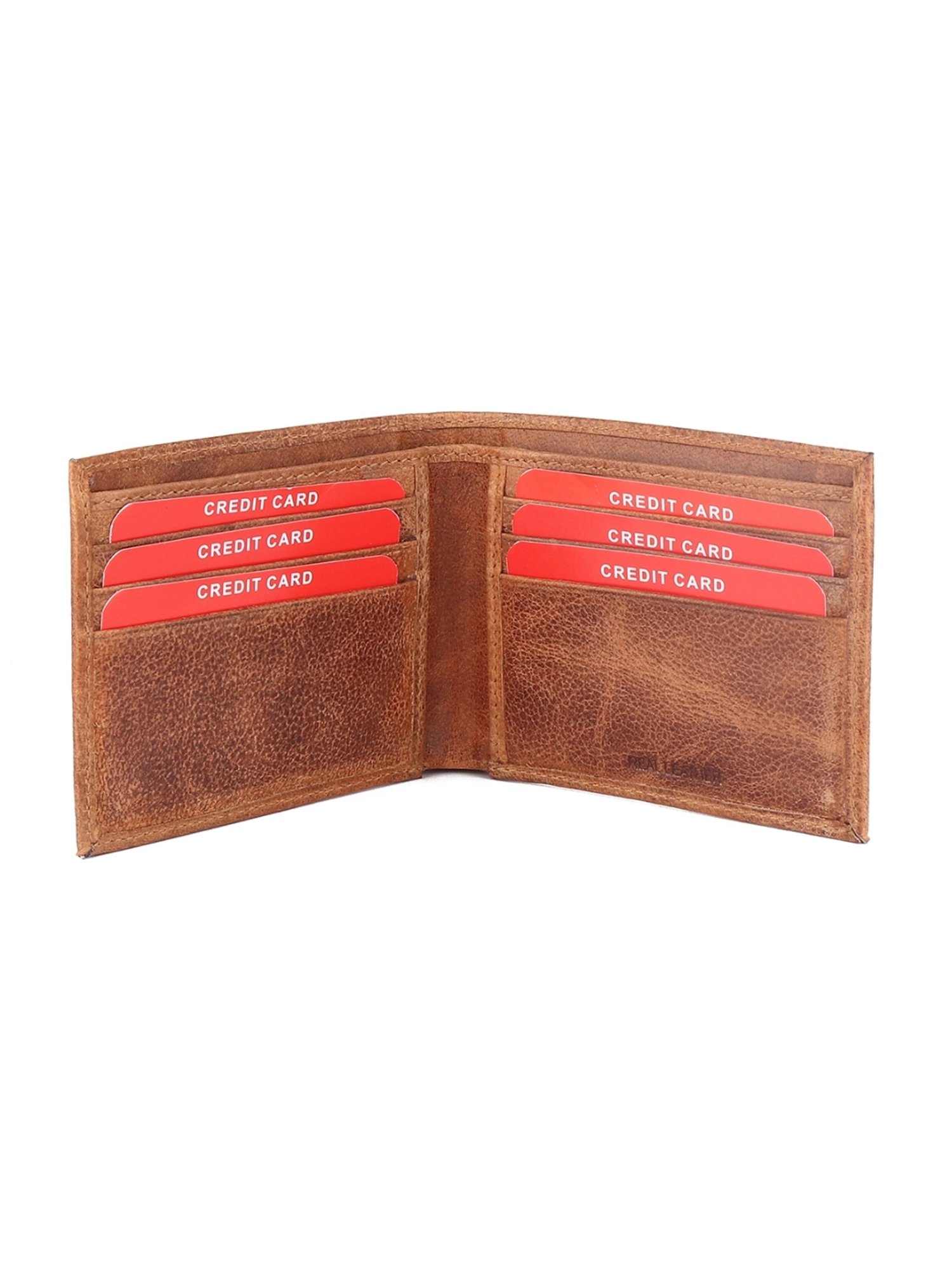 Red Chief Tan Faded Leather Bi-Fold Wallet for Men