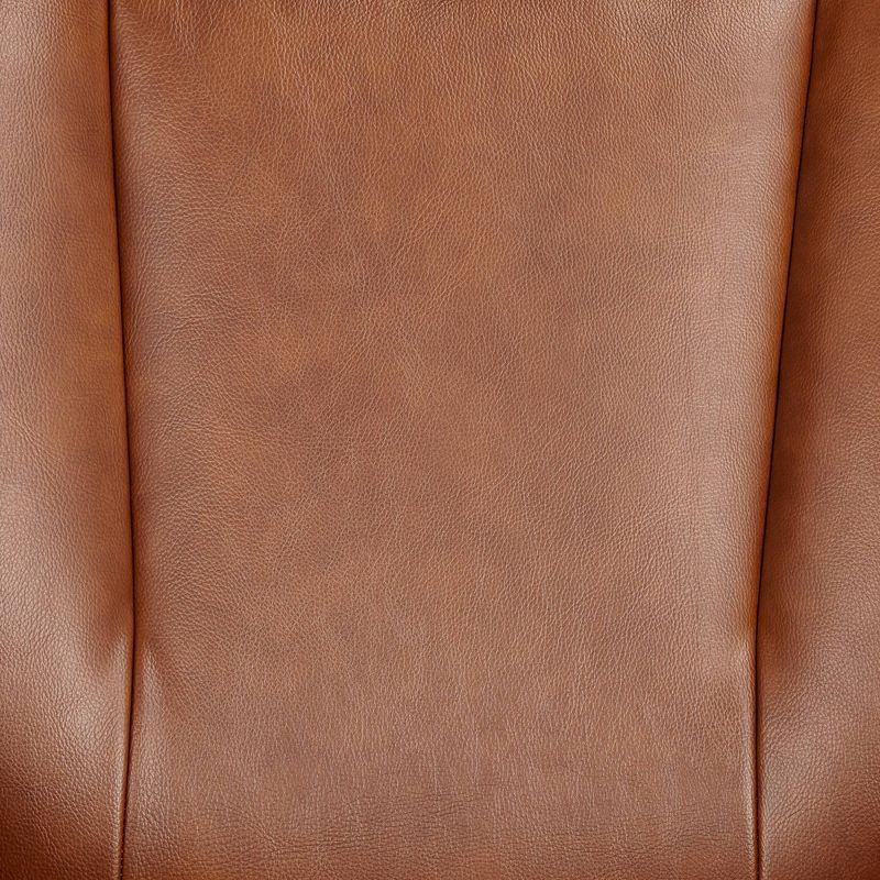 BenchMaster Augusta Brown Faux Leather 4-Way Modern Recliner Chair