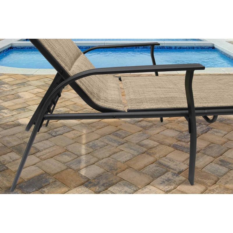 Harrington Chaise Single Brown - Apollo Outdoor