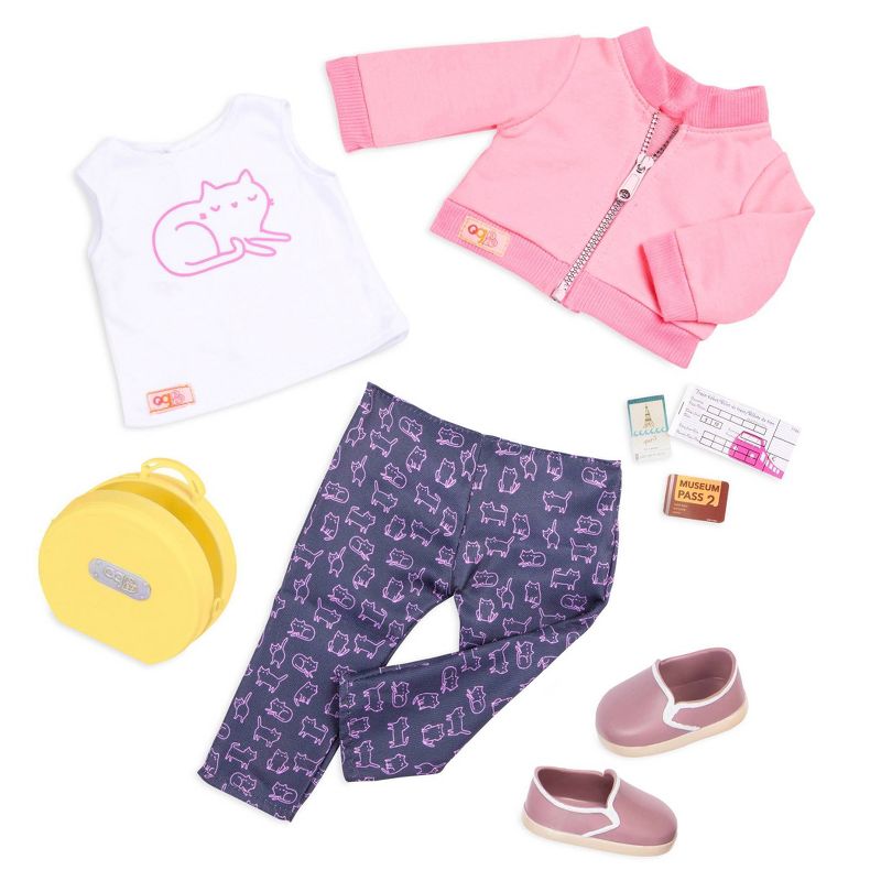 Our Generation Meow on the Move with Luggage Travel Outfit for 18" Dolls