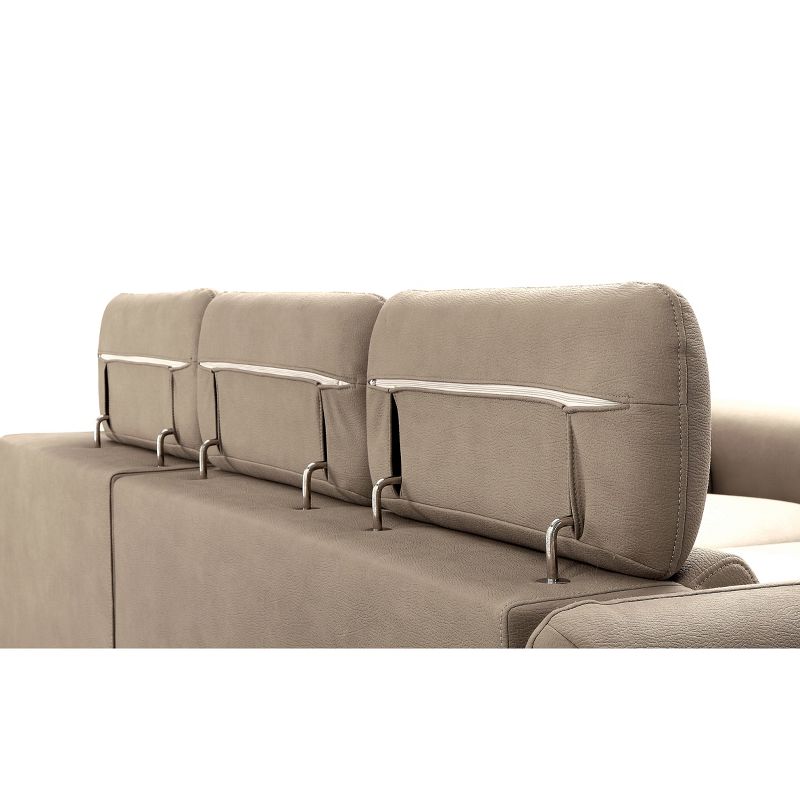 5pc French Seamed Sectional Mona Abstract Gray - Project 62™