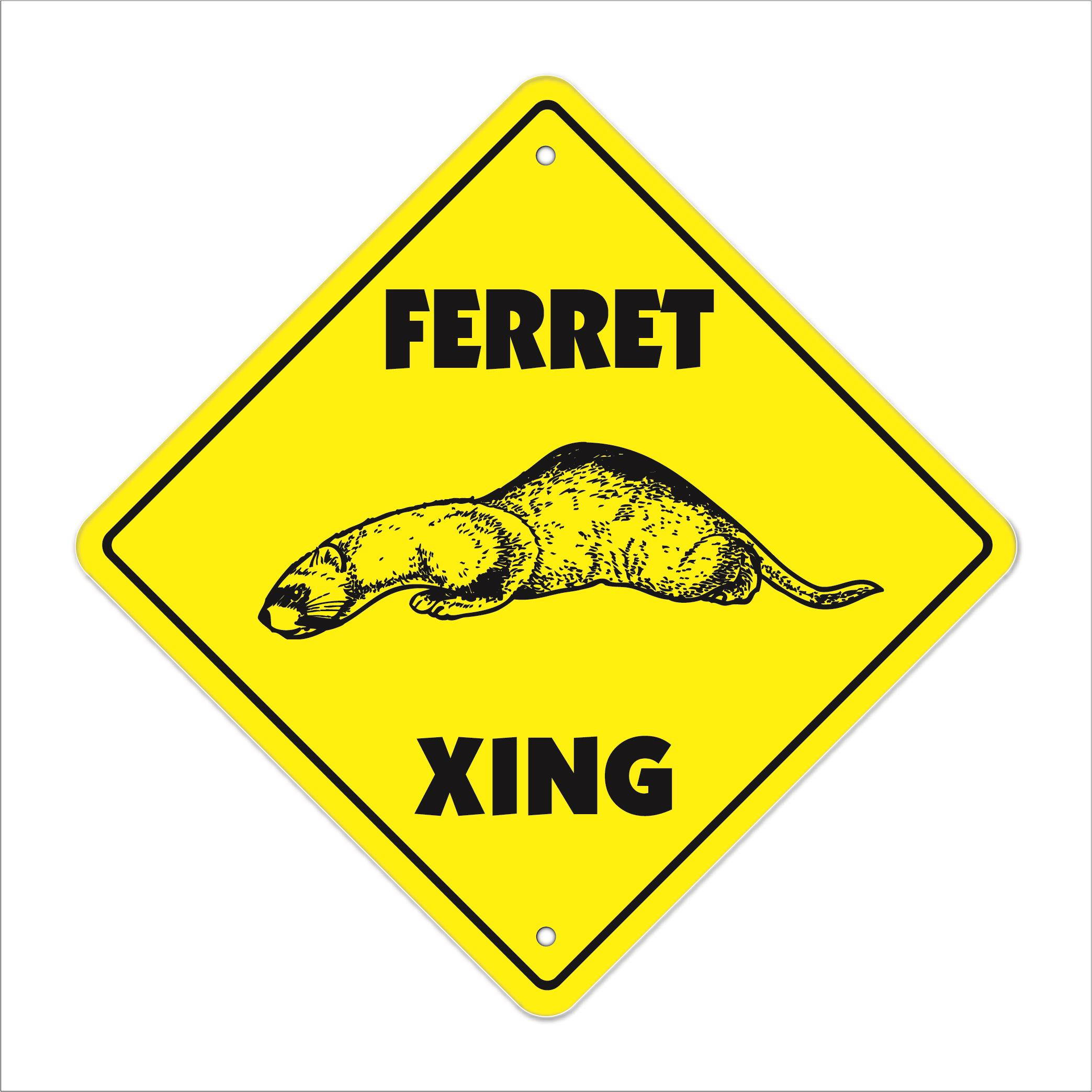 Ferret Crossing Decal Zone Xing animals mammal kid pet child boy girl animal