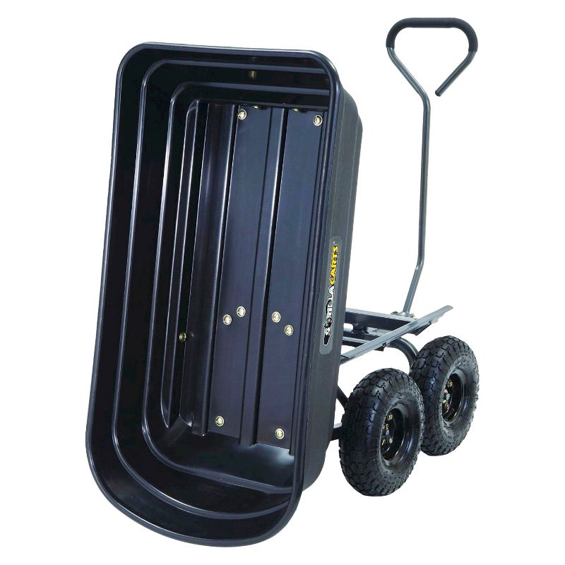 Gorilla Carts Poly Garden Dump Cart with Steel Frame and Pneumatic Tires Capacity
