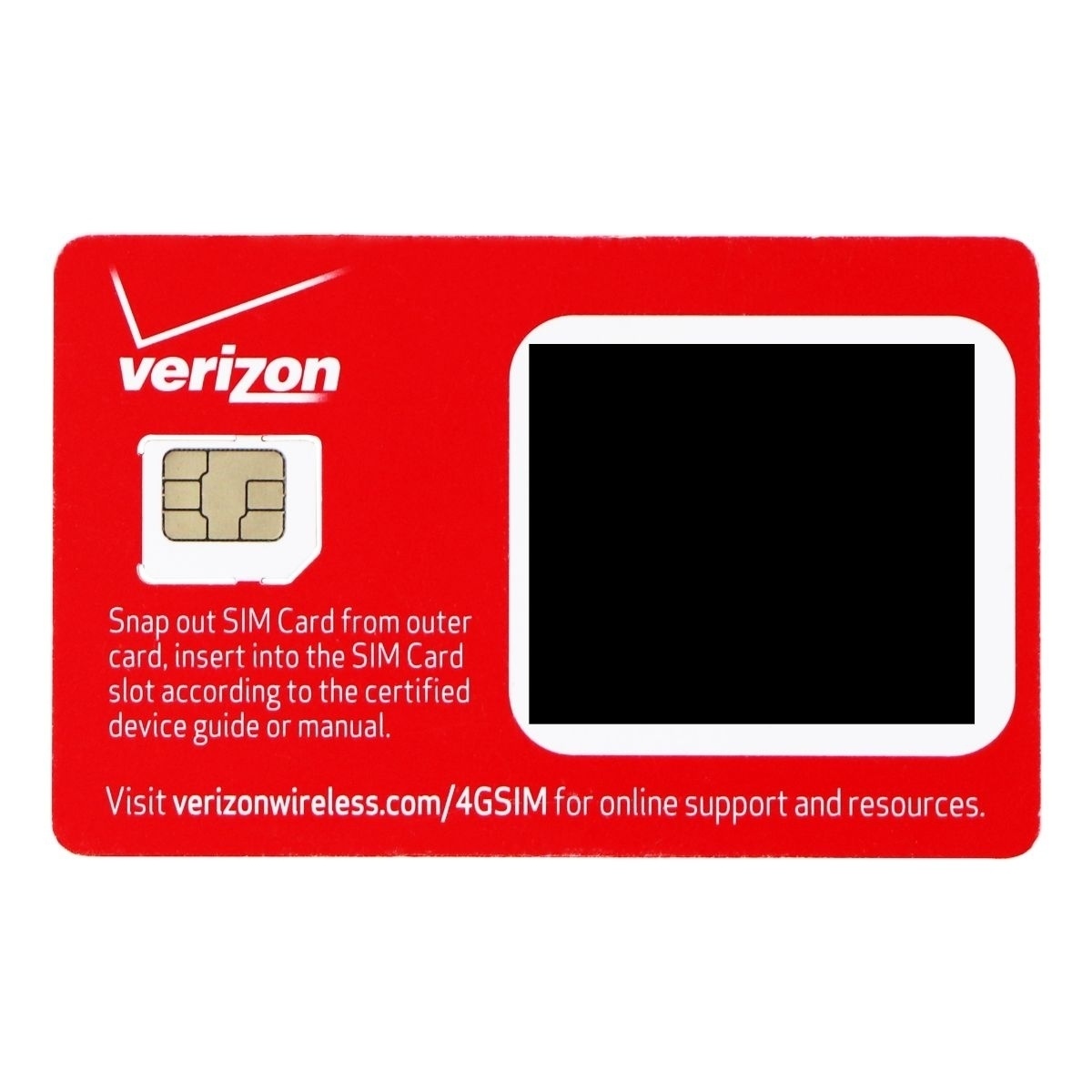 Verizon Wireless 4G LTE Micro SIM Card (BULKSIM3FF-D)