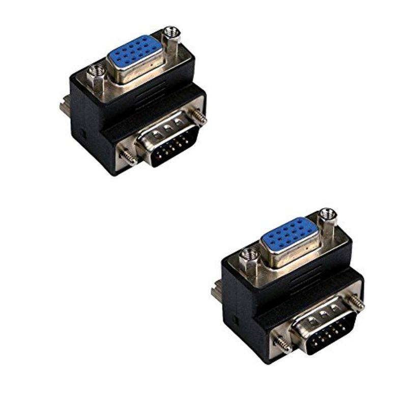 sienoc 2pk 90 degree right angle vga male to female 15 pin svga converter adapter connector for lcd monitor tv connector ...