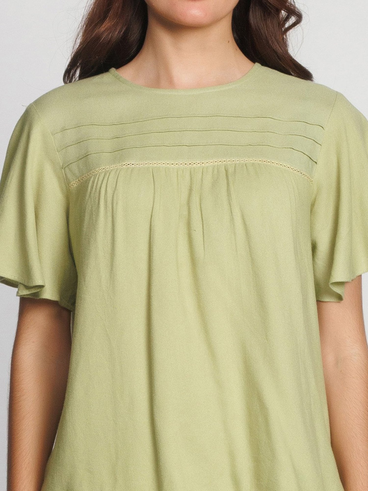 Zink London Sage Green Relaxed Fit Top