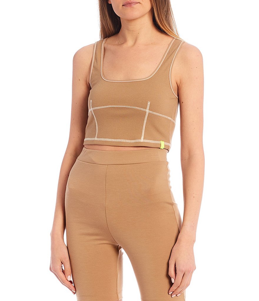 GB Coordinating Knit Contrast Stitch Bra Top